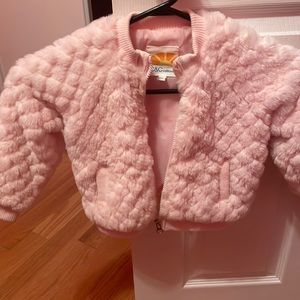 Fluffy c&c California jacket toddler pink size 2T